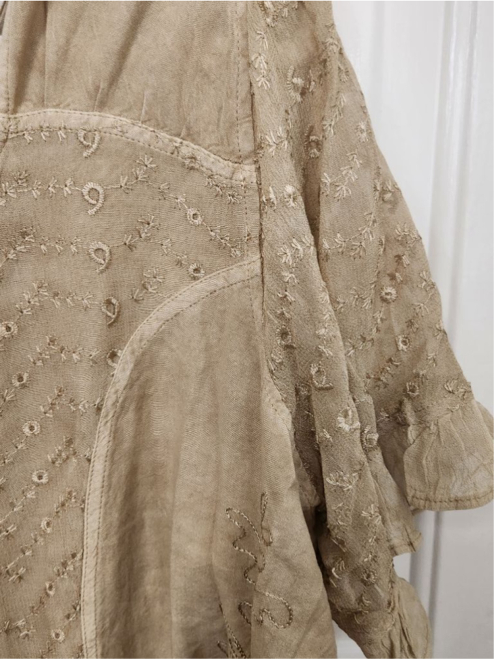Roaman Beige Embroidered Tunic Top Plus Size 22W - Picture 8 of 11